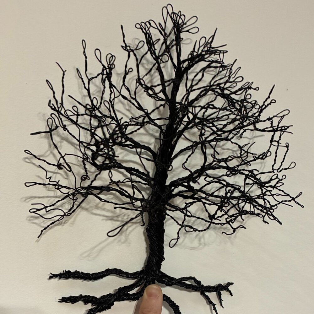 Handmade Wire Tree Wall Art Sculpture